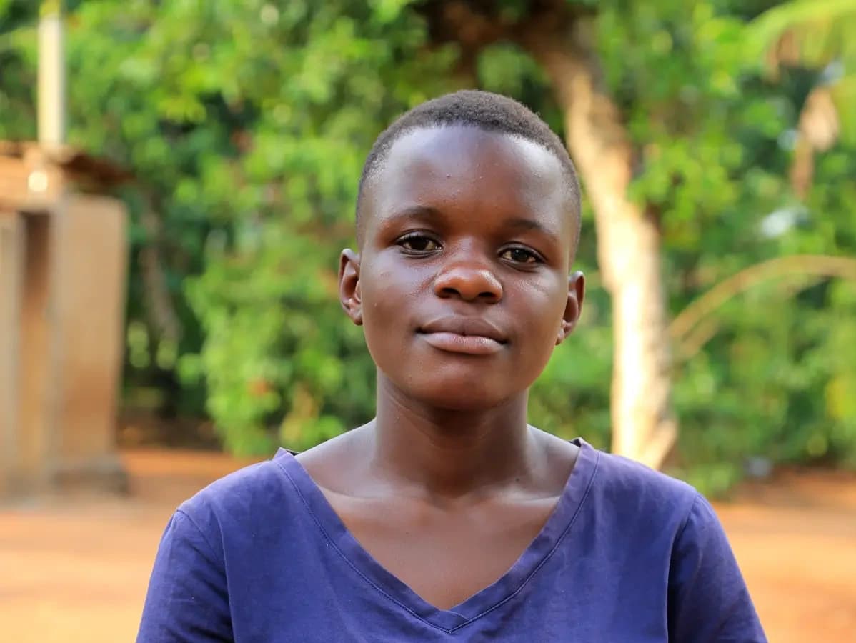 Prossy smiling with supplies